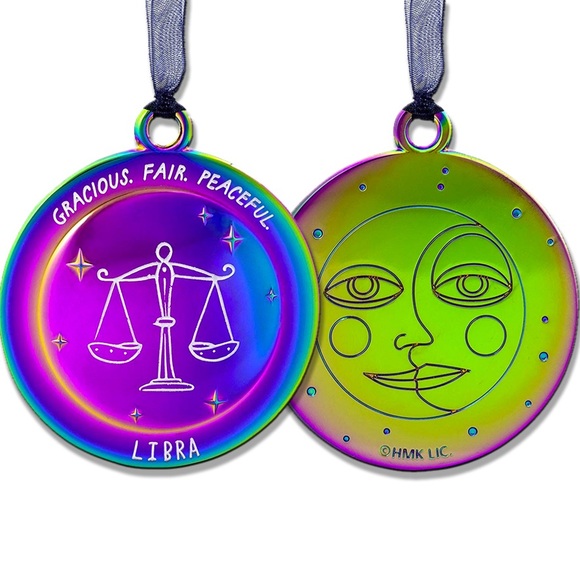 Hallmark Multicolor Libra Zodiac Ornament Decoration Rainbow Hues - Picture 6 of 9